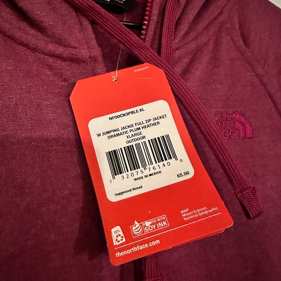 SOLD North Face Sweater Womens XL Pink Full Zip Hoodie mi - Picture 7 of 7